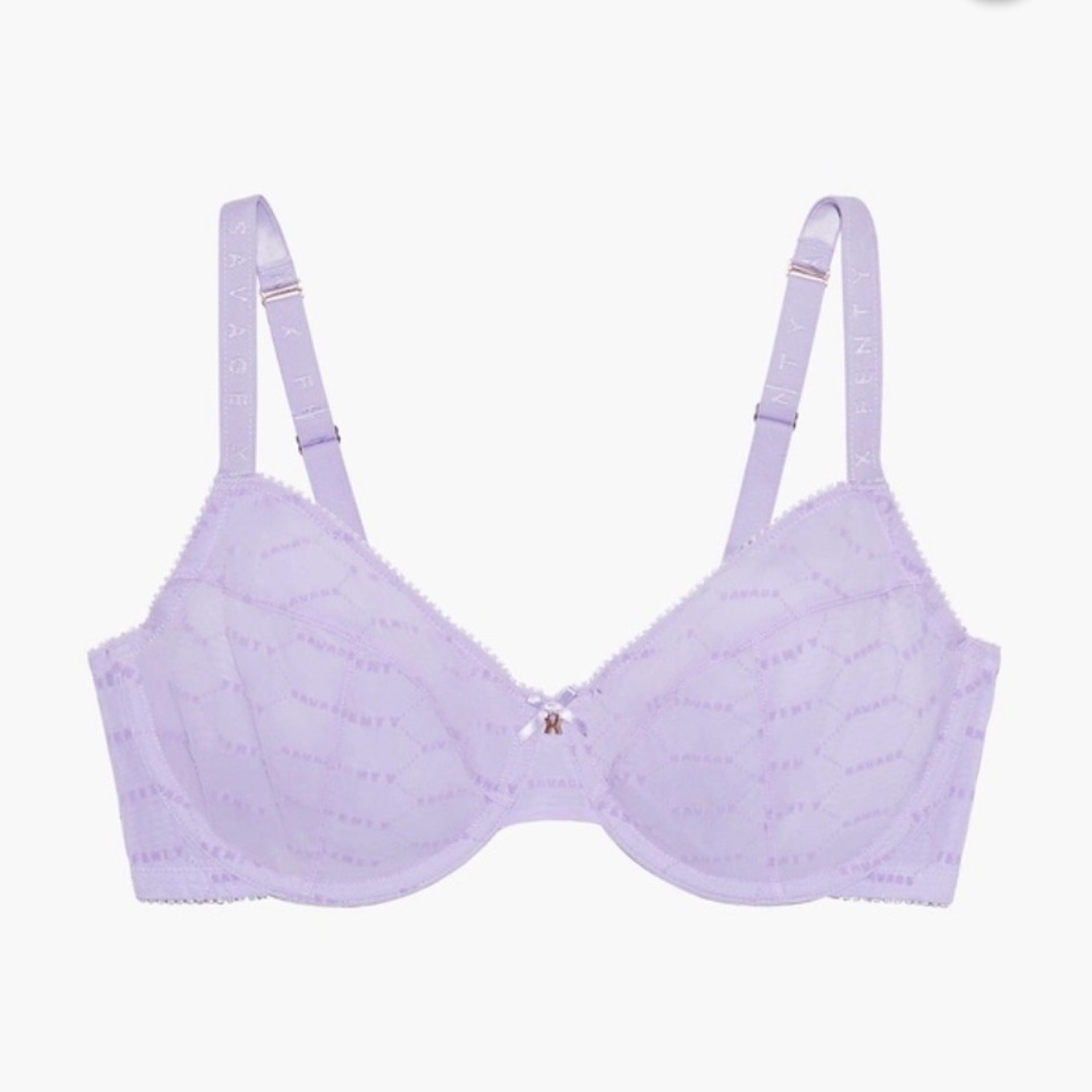 Savage X Fenty Logo Lavender Bra 38DD